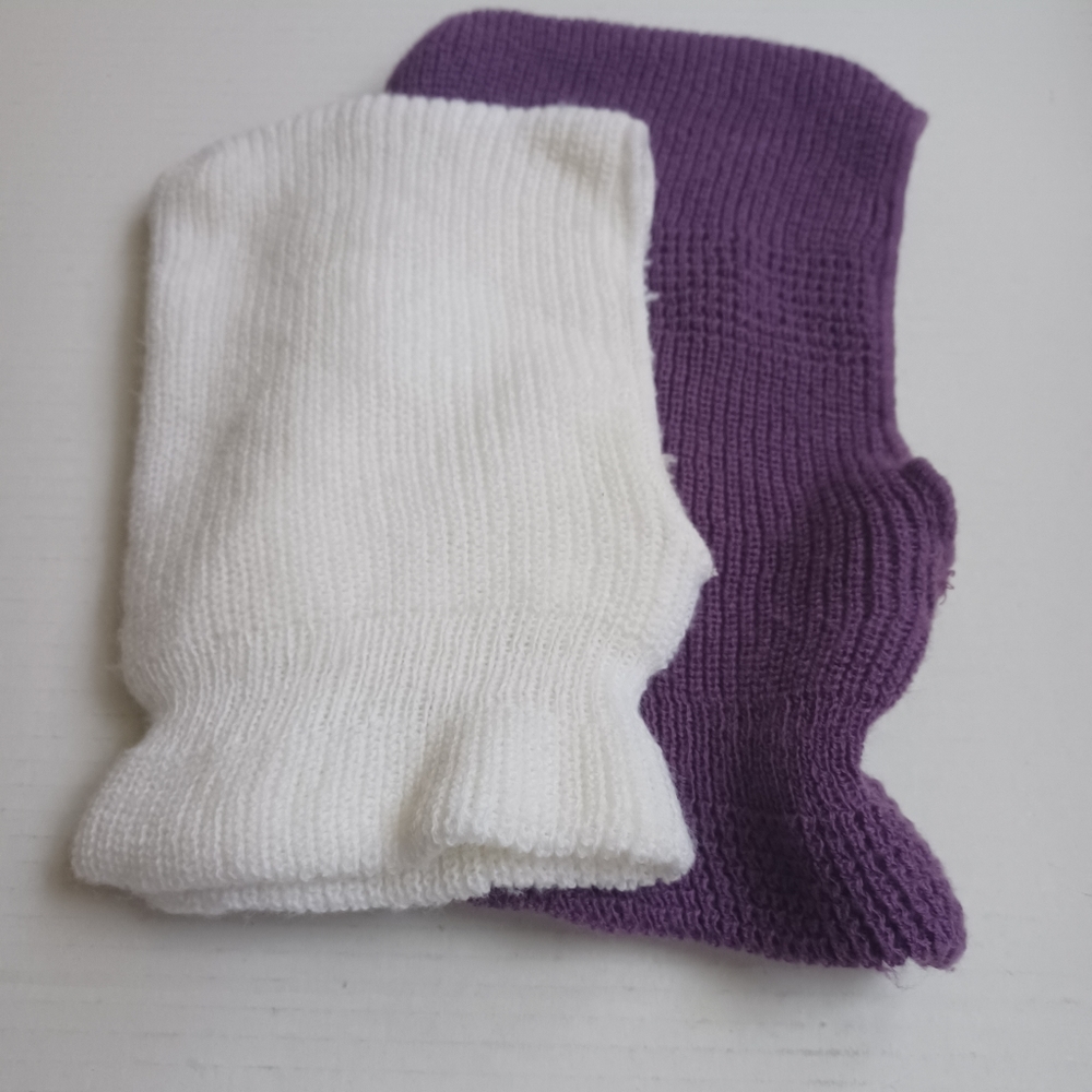$4 Add-on Kid's Knit Balaclavas - White (Small) & Purple (Large)